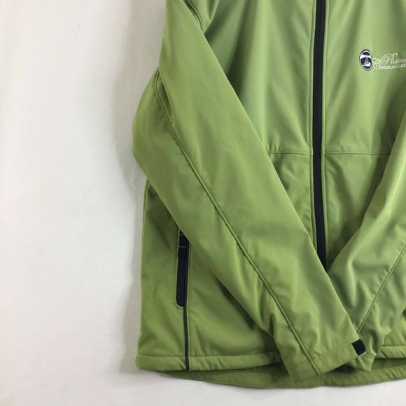 Clique Men's Olive Yacht Logo Zipped Pockets Full Zip Bomber Jacket Size L - Picture 2 of 10